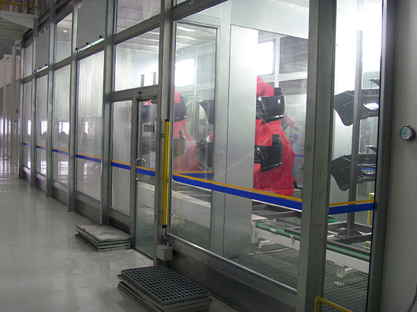 Ground car bumper robot booth