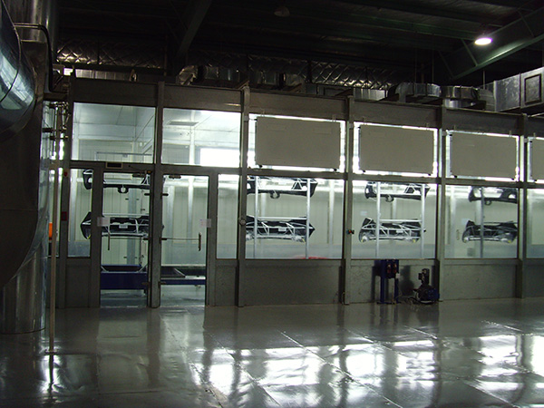 Ground own car bumper booth